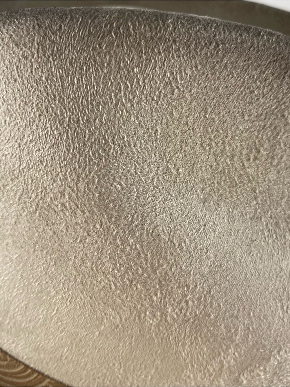 Women's Cream Felt Western Hat with Brown Leather Band - Picture 9 of 9